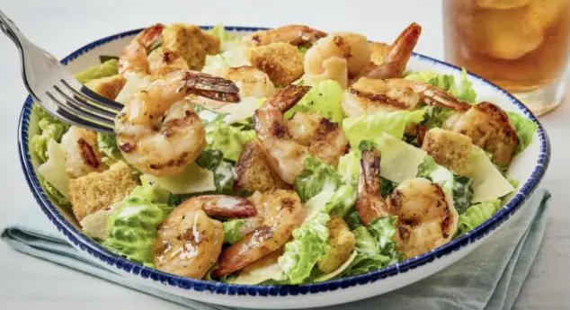 Classic Caesar Salad with Grilled Shrimp
